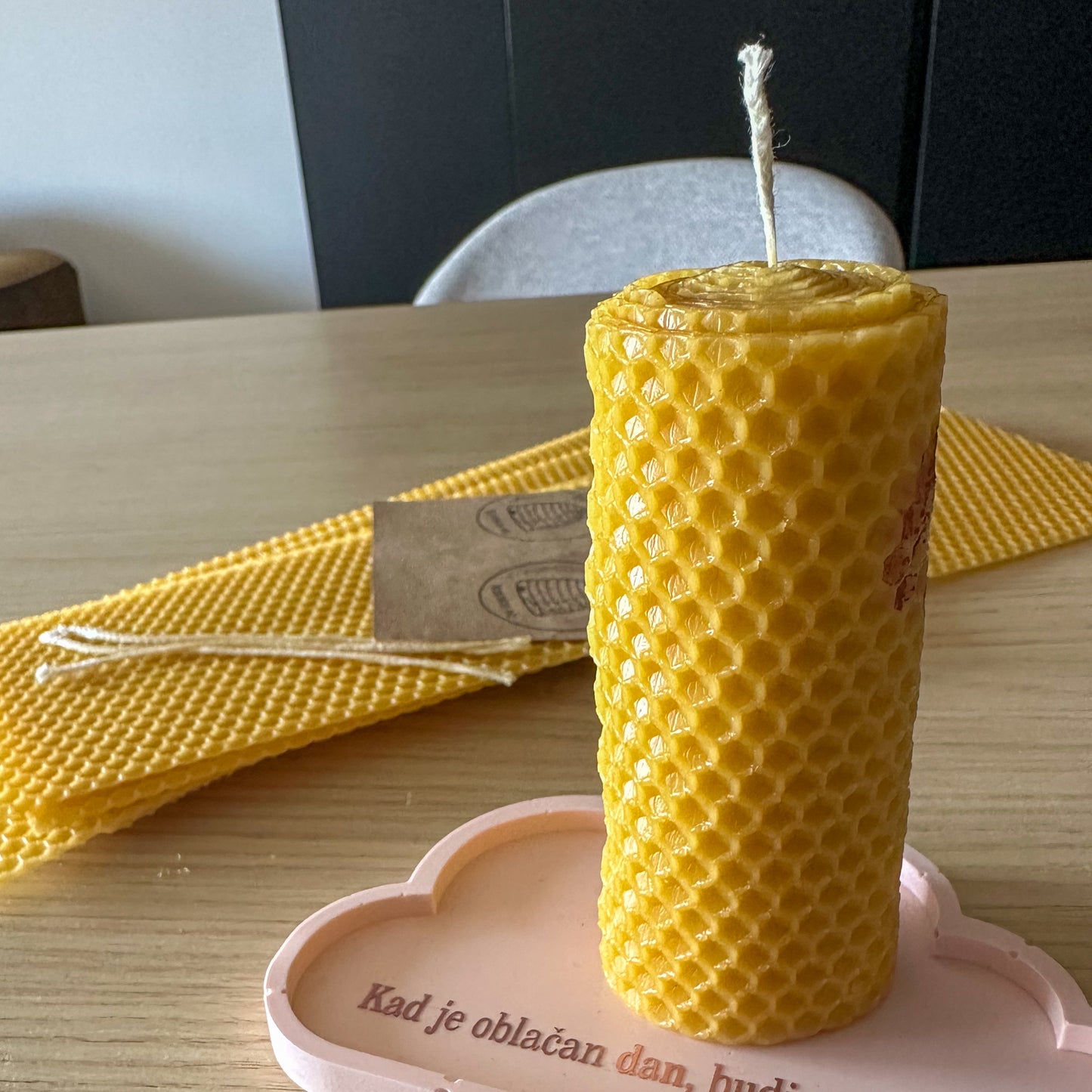 Set: Montessori kartice Pčele u drvenoj kutiji + Minijature + DIY set za izradu svijeća