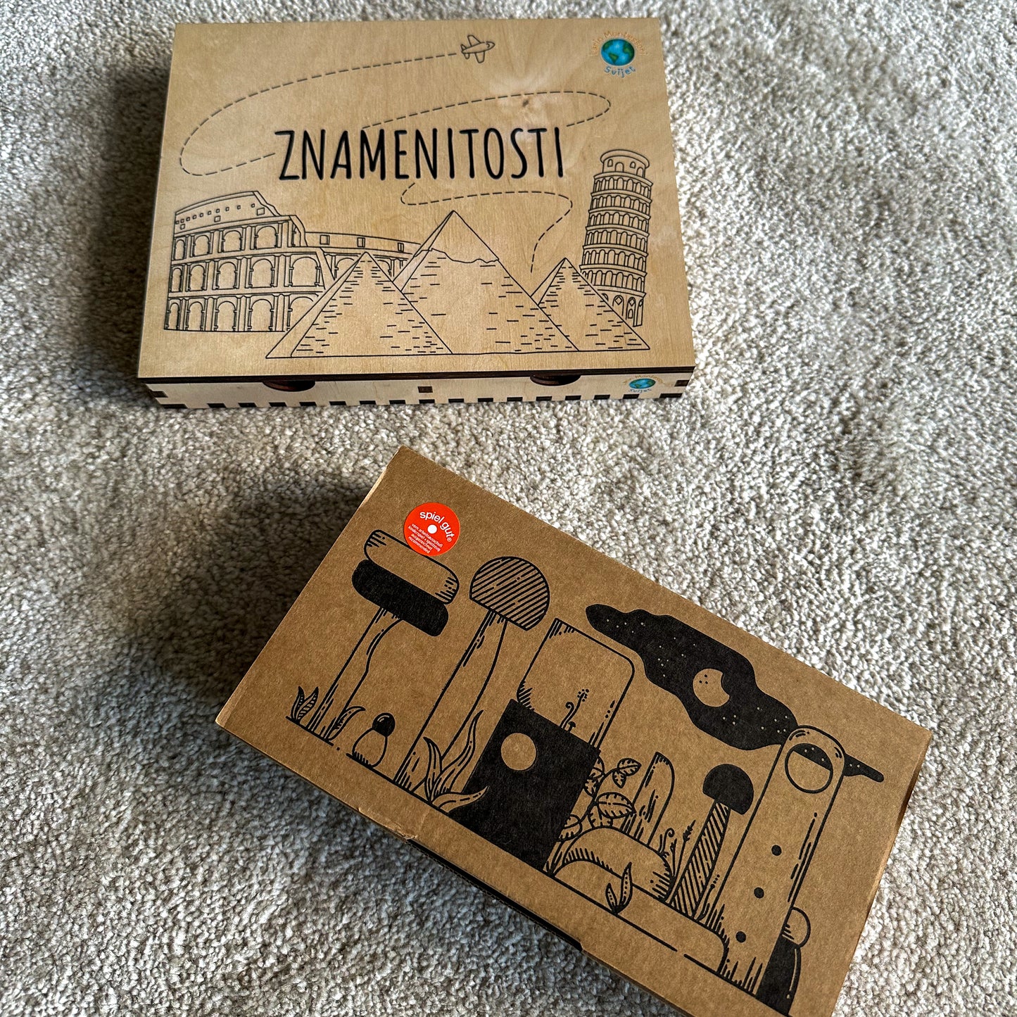 Set: Montessori kartice Znamenitosti u drvenoj kutiji + Grapat Sretno mjesto